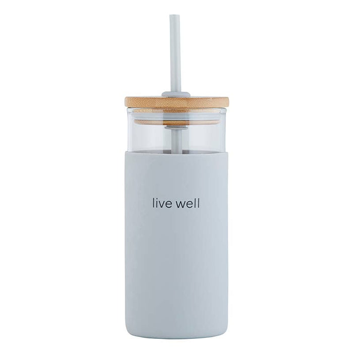 18oz Glass Tumbler - Live Well - Taryn x Philip Boutique