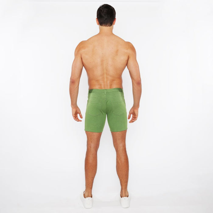 5" Inseam Solid Stretch Knit Jeans Shorts - Pea Shoot
