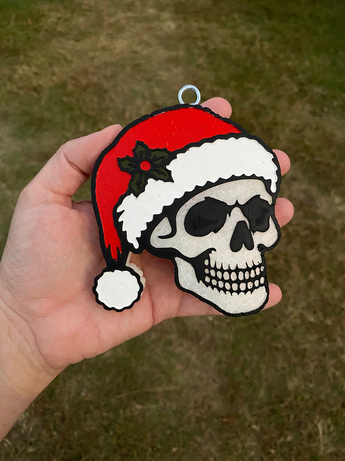 Christmas Skull Freshie