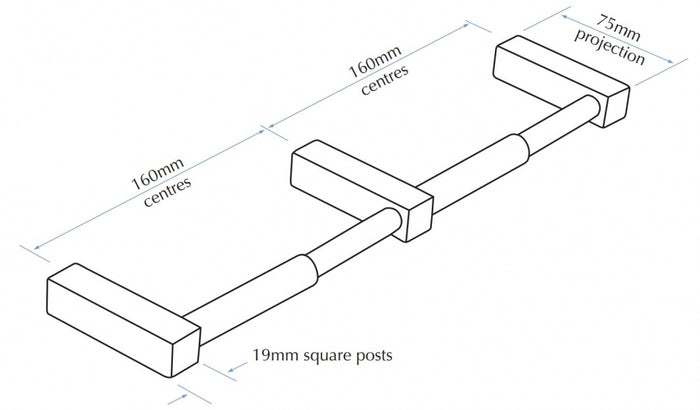 Bradley Triumph TR023 Double Toilet Roll Holder
