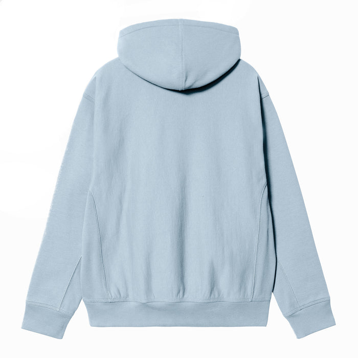 Carhartt WIP American Script Hoodie Sweat Frosted Blue