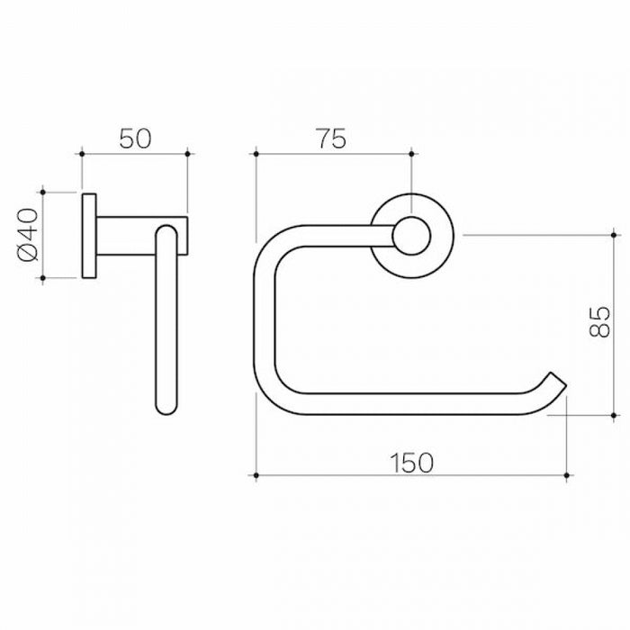 Clark Round CL60016.BN Toilet Roll Holder Single
