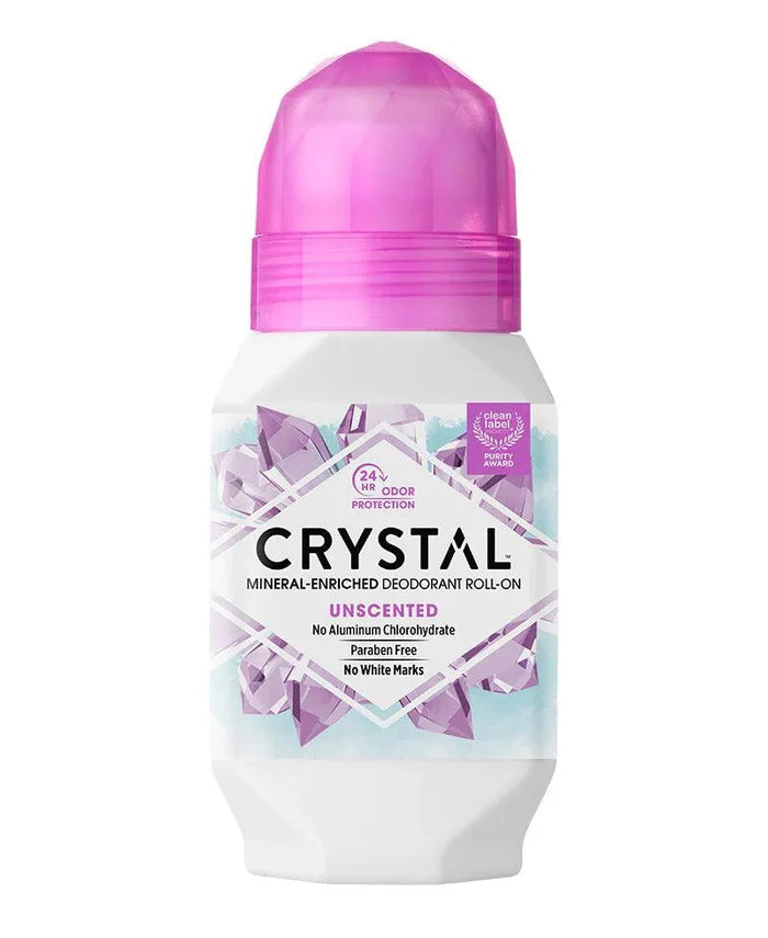 Crystal Mineral Deodorant Roll On Unscented 2.25 oz - 12 Pack