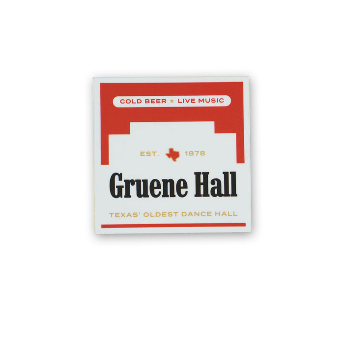 Gruene Hall Red Pack Sticker