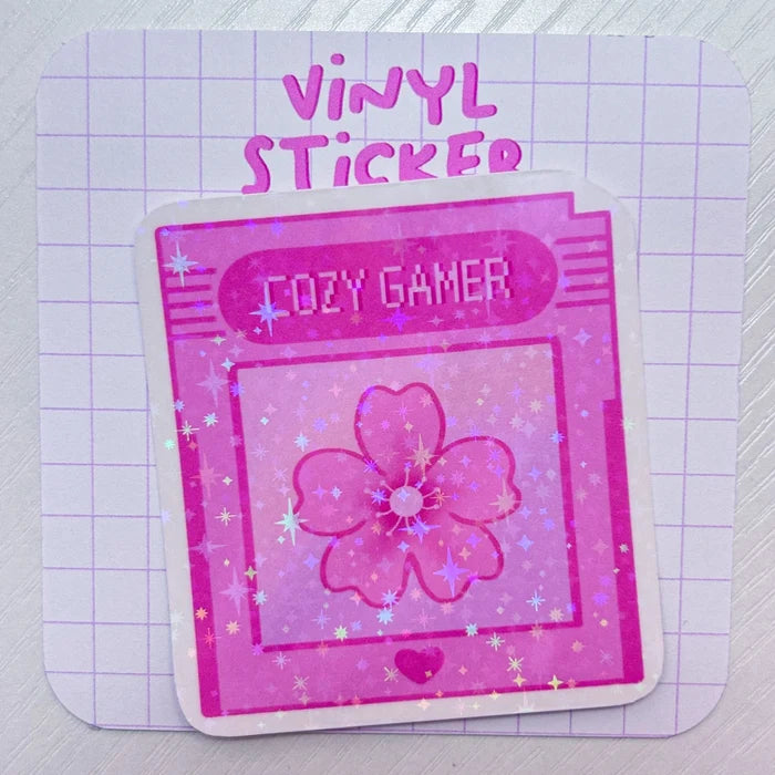Happy Arden 'Cozy Gamer' Holographic Vinyl Sticker