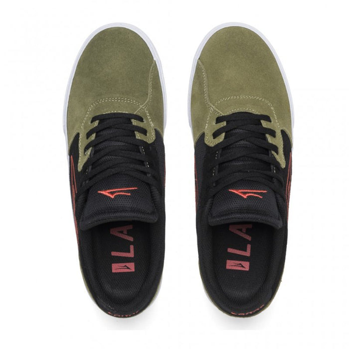 Lakai Cardiff Shoe Olive Black Suede