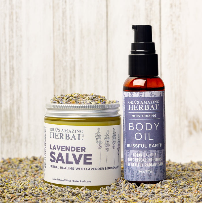 Lavender Love Set 4oz Lavender Salve and 2oz Blissful Earth Body Oil Lifestyle Indoor Herbs