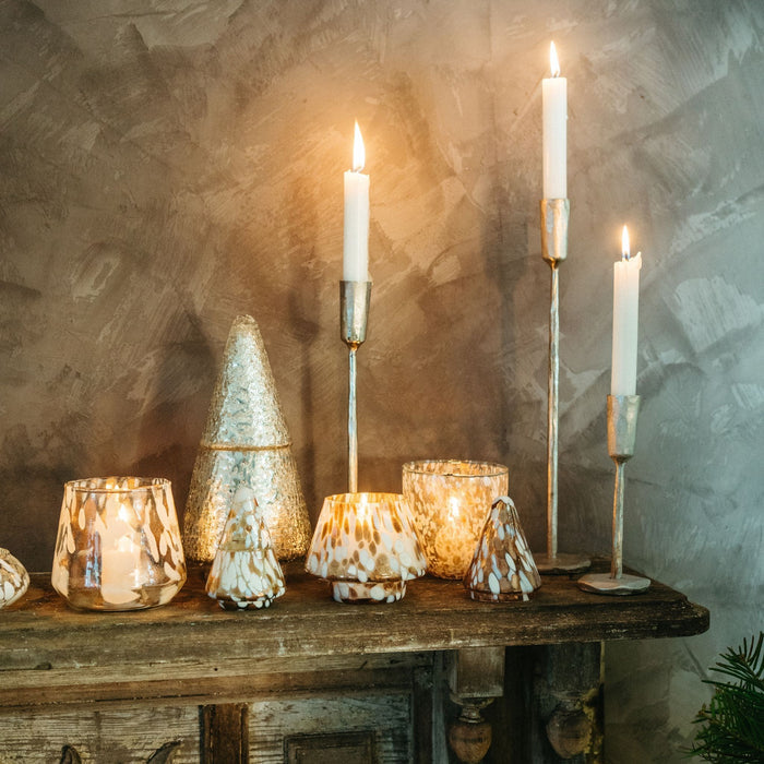 Luna Forged Candlestick (Large, Silver)