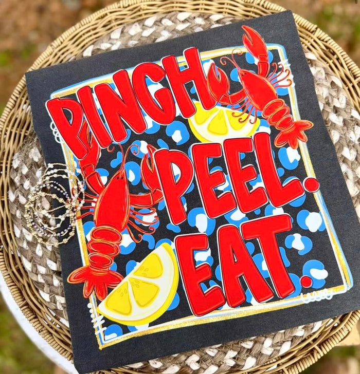 Pinch Peel Eat Crawfish Comfort Colors Tee
