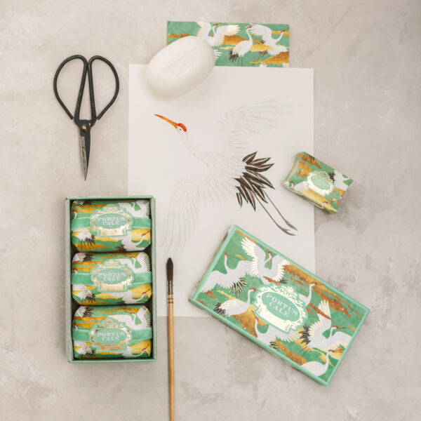 Portus Cale White Crane Aromatic Soap Set