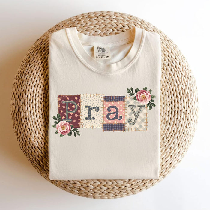 Pray Boho Floral Cream Tee