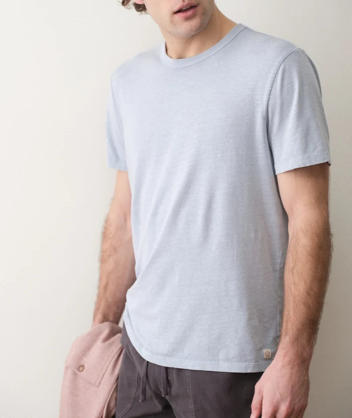 Relaxed Hemp Cotton Tee Soft Chambray