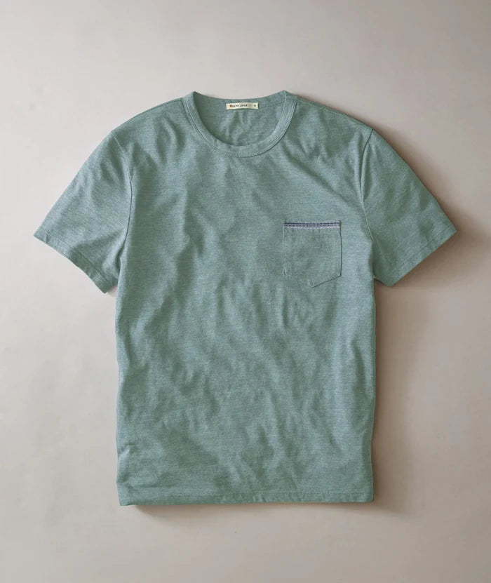 Signature Embroidered Pocket Tee Deep Sea