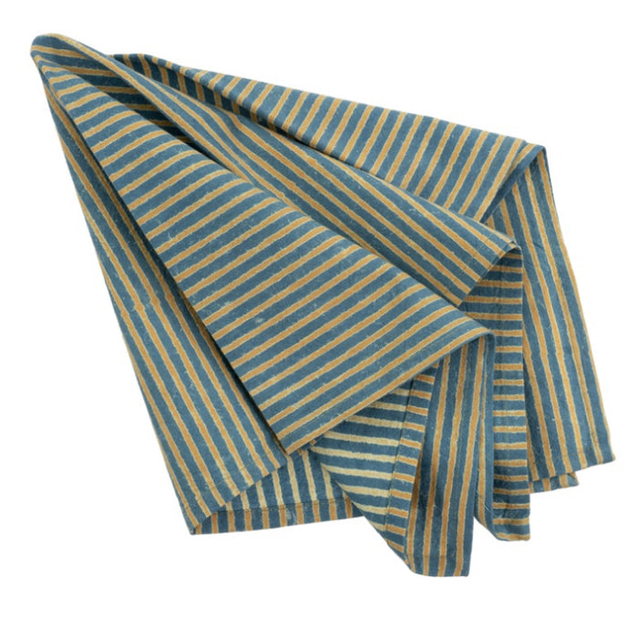 Stripe Block Print Napkin Sky 4-8461