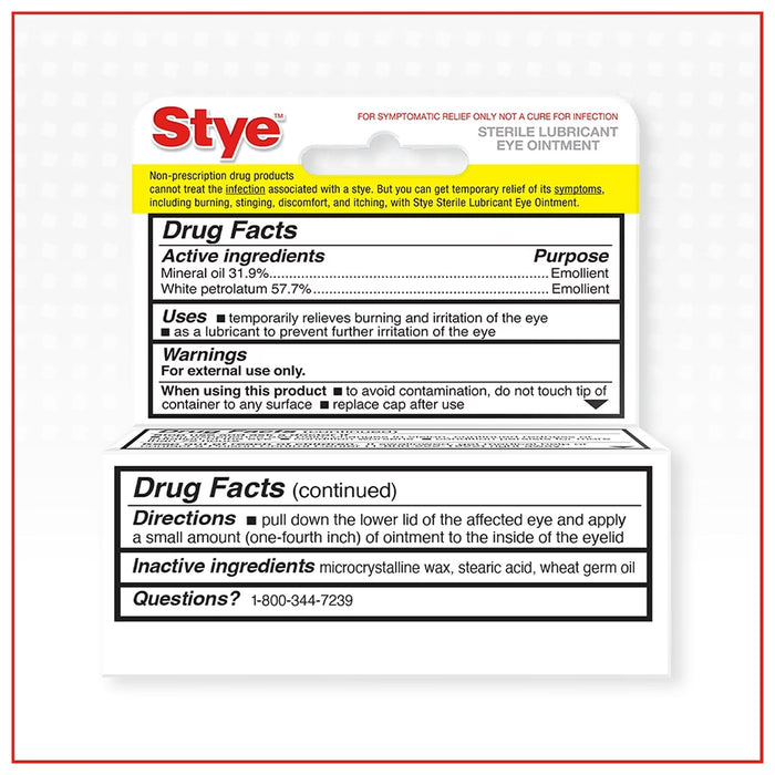 Stye Sterile Lubricant Eye Ointment - 24 Pack