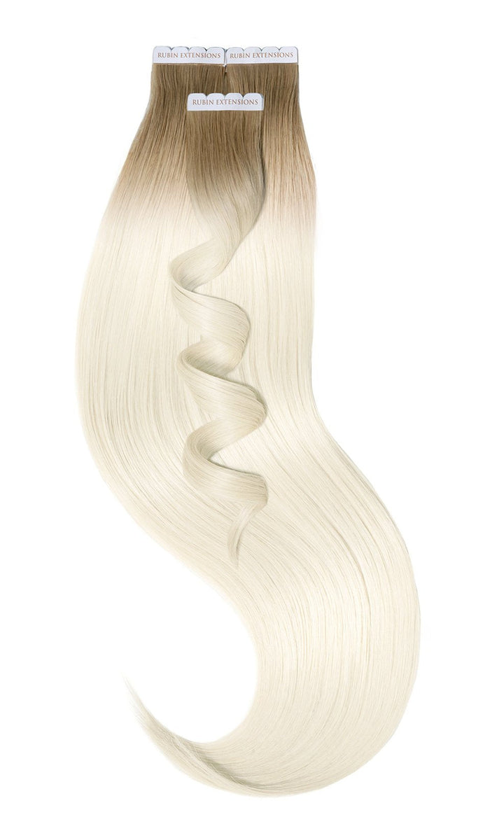 TAPE-IN EXTENSIONS , Kurzer Ansatz, Hazelnut Brown & Pearl Blond