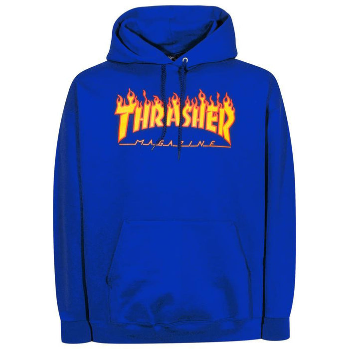 Thrasher Flame Hoodie Royale Blue