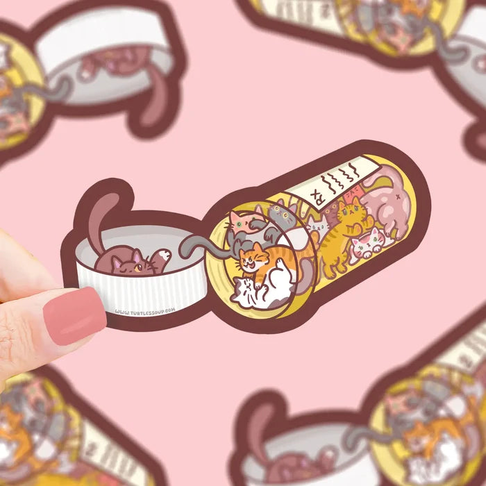 Turtle's Soup Kitty RX Purrscription Vinyl Sticker