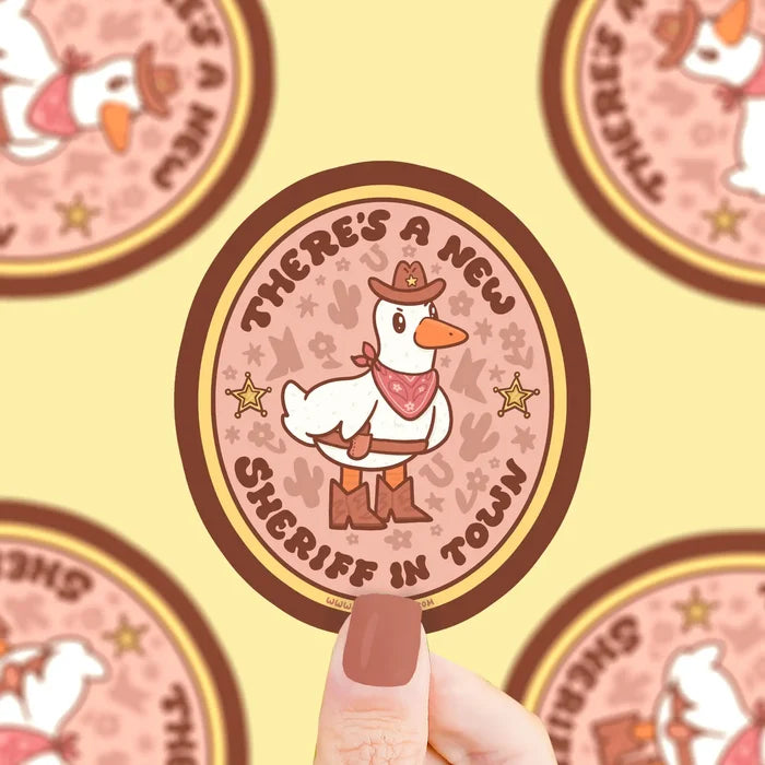 Turtle's Soup 'There's A New Sheriff In Town' Vinyl Sticker