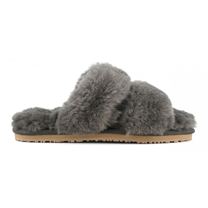 Two Stripe Sheepskin Fur Slipper