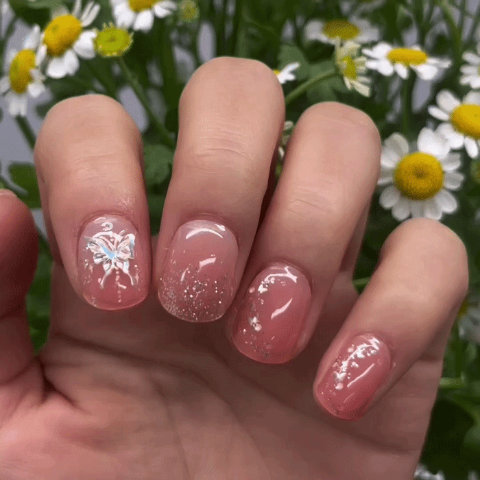 UV-free gel nail Butterfly