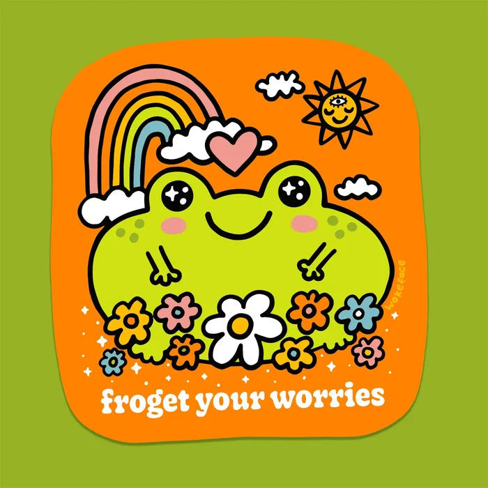 Wokeface 'Froget Your Worries' Vinyl Sticker