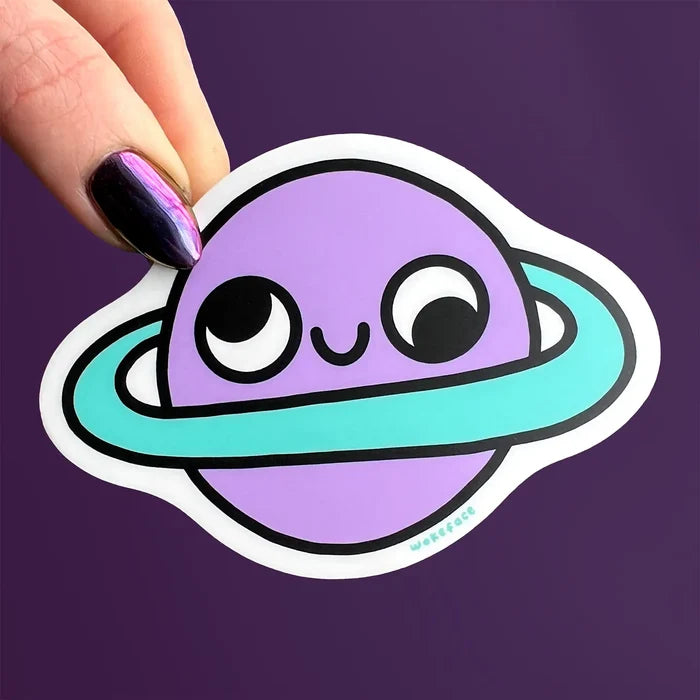 Wokeface Retrograde Planet Vinyl Sticker