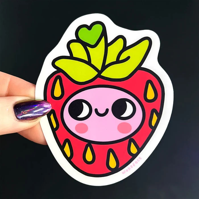 Wokeface Strawbebby Vinyl Sticker