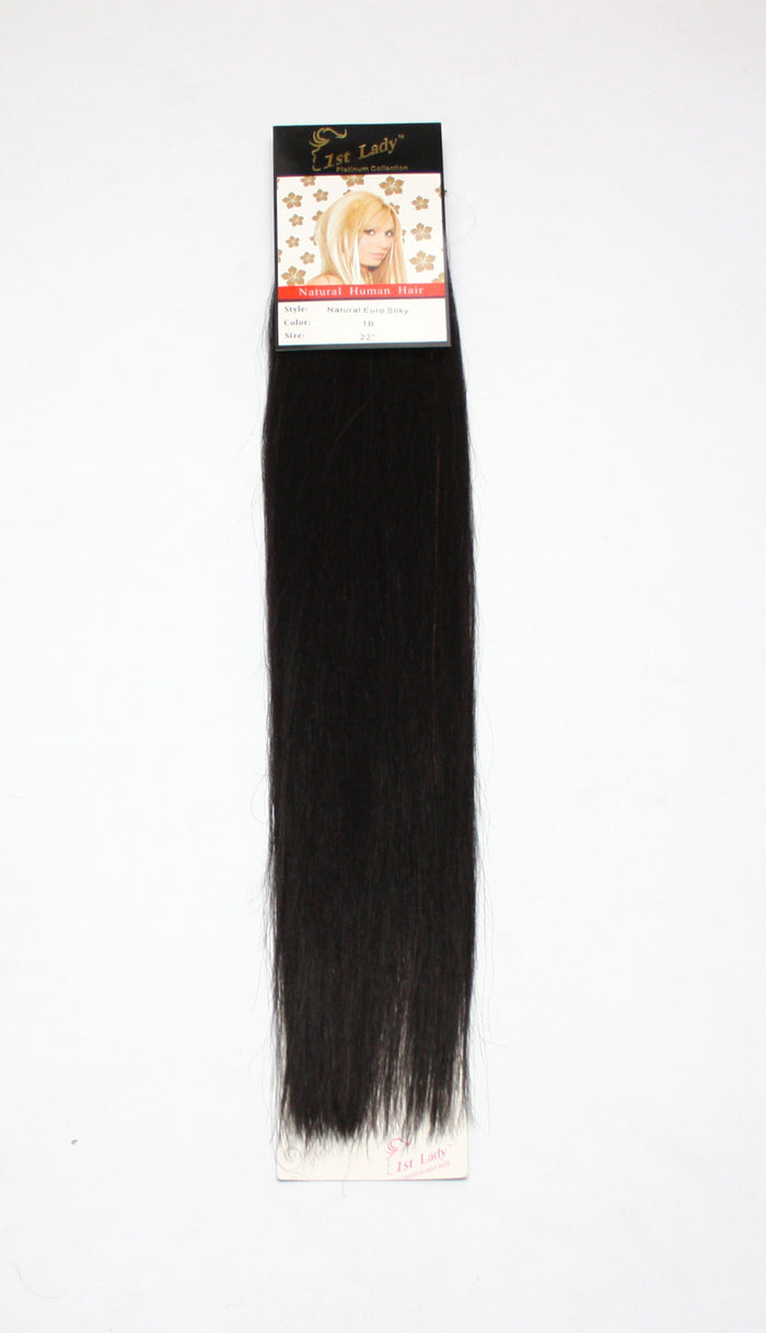 1st Lady Natural Euro Silky Straight Blended Human Hair Weft 22" - Elysee Star