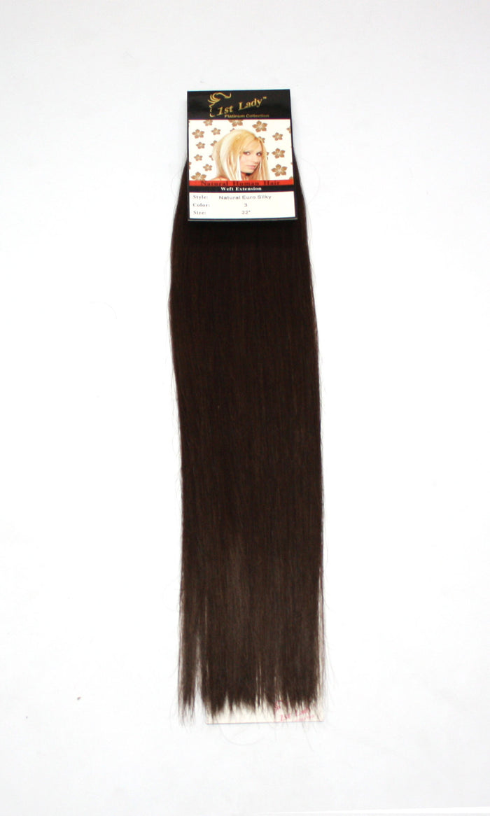 1st Lady Natural Euro Silky Straight Blended Human Hair Weft 22" - Elysee Star