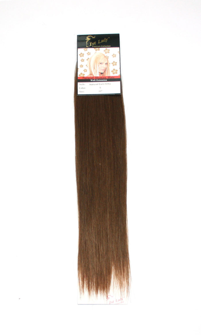 1st Lady Natural Euro Silky Straight Blended Human Hair Weft 22" - Elysee Star