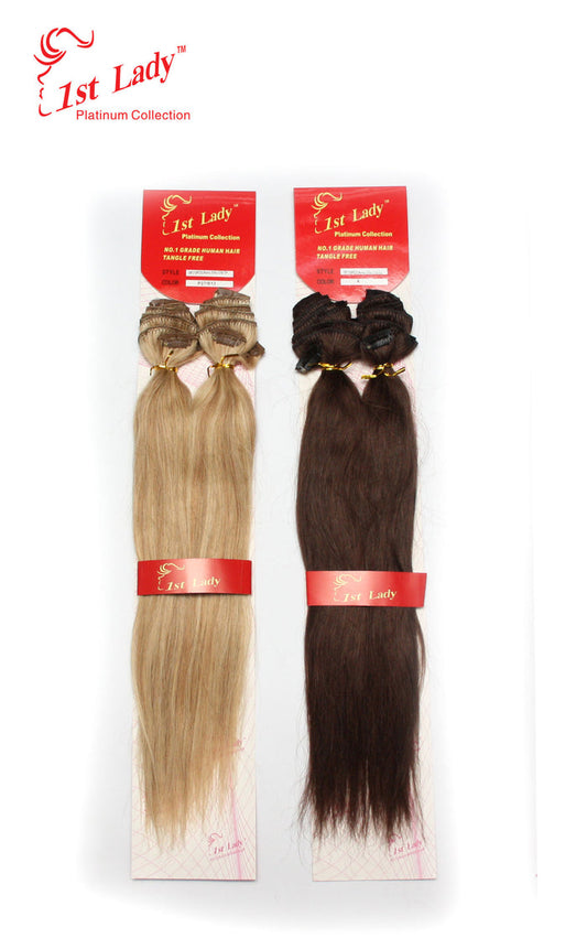 1st Lady Remy Human Hair Clip-On Silky Straight 18"  (10Pcs) - Elysee Star