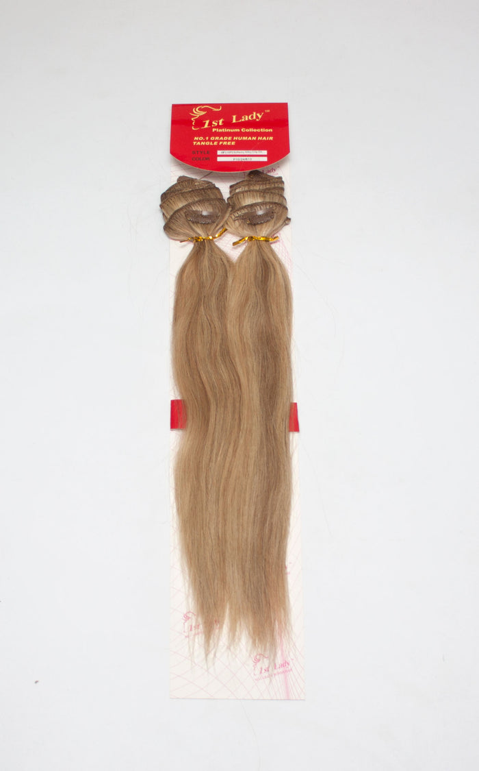 1st Lady Remy Human Hair Clip-On Silky Straight 18"  (10Pcs) - Elysee Star