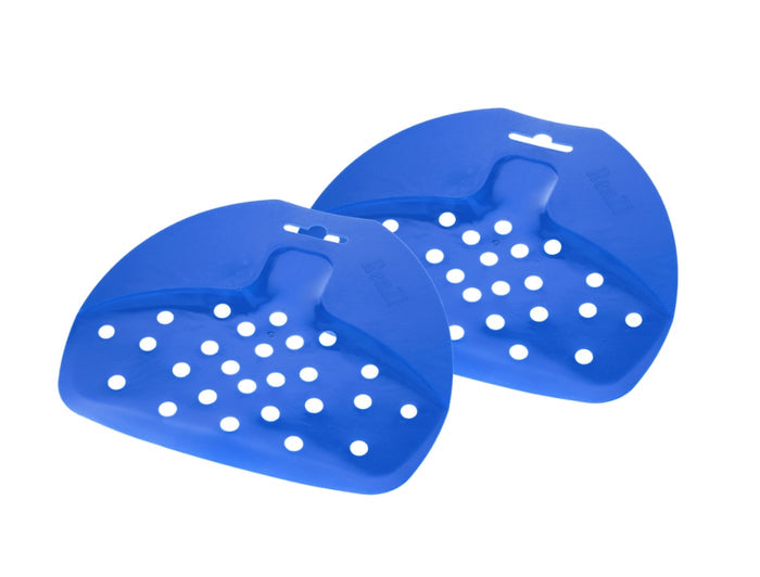 2 x Renzi Slaskrensare Swedish sink scrapers and food waste scoops – lightweight perforated polypropylene kitchen tools, made in Sweden, available in assorted colours