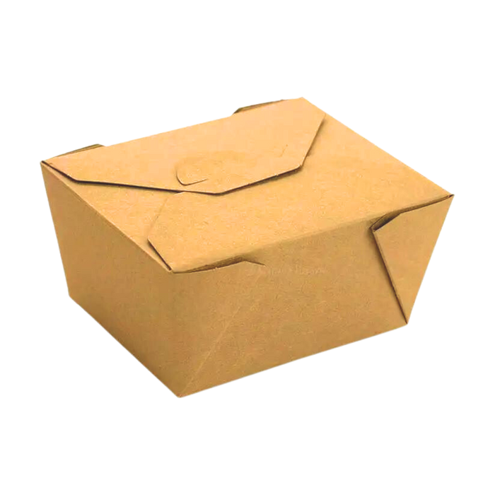 26 oz Kraft Top Folded Take-Out Paper Container - #1