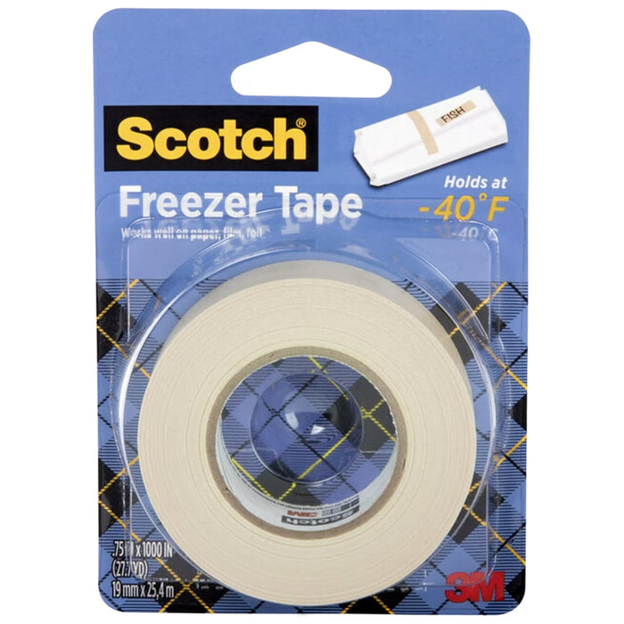 3M Freezer Tape for Food Storage Labeling and Sealing 3/4 in x 1000 in - 24 Pack