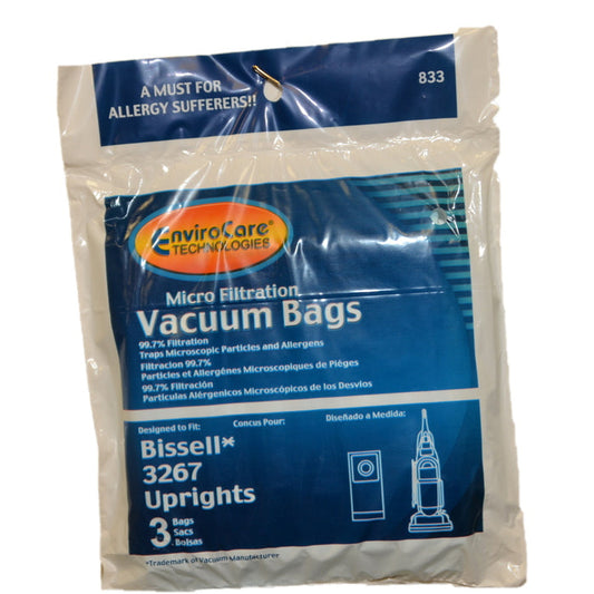 3Pk, Bissell 3267 Upright, Paper Bags, Part 833