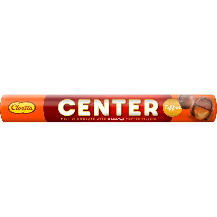 4 x Cloetta Center Original Chocolate Roll 78g (2.75 oz) – Swedish Milk Chocolate with Soft Caramel Filling