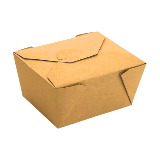 49 oz Kraft Top Folded Take-Out Paper Container - #2