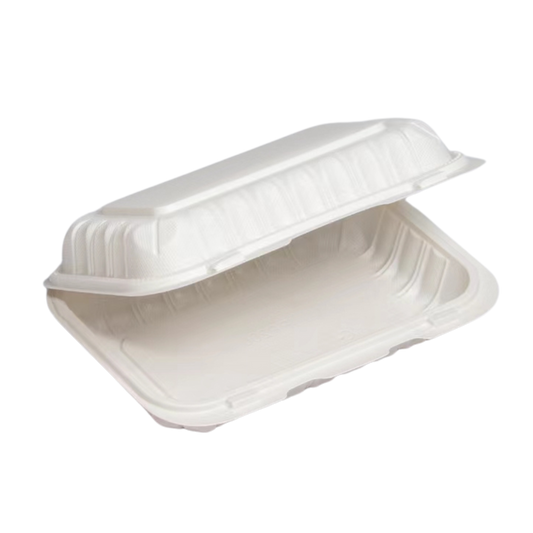 9" x 6" Ivory MFPP Take-Out Container - 1-Comp.