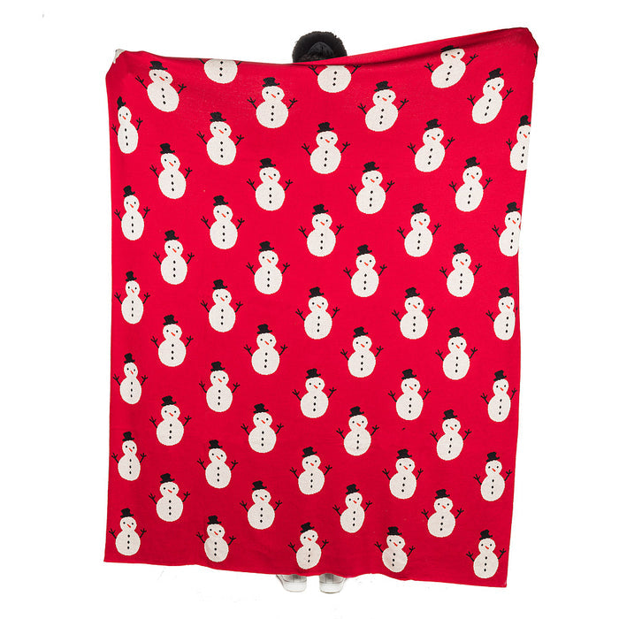 Abbott Allover Snowmen Throw 50”x60”