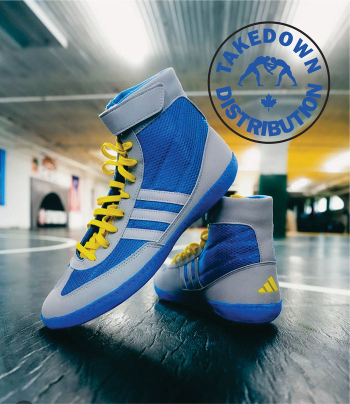 Adidas Shoe Wrestling Combat Speed 4    Royal-Yellow - Takedown Distribution