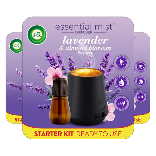 Air Wick Essential Mist Lavender Almond Kit - 3 Pack