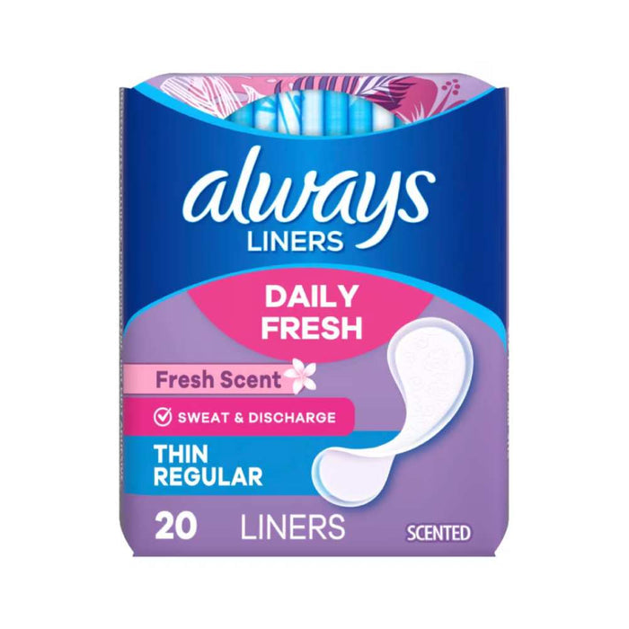Always - Thin Regular Liners, Fresh Scent 20 Ct  - 24 Pack
