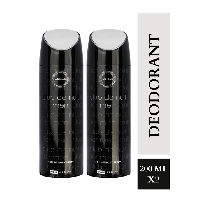 Armaf Club De Nuit Men Deodorants for Men - 200ML Each (Pack of 2)