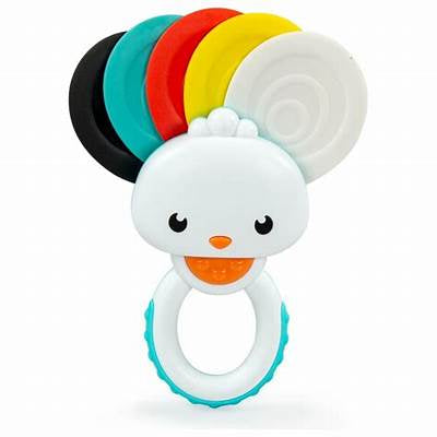 Baby Clementoni Rainbow Peacock Rattle