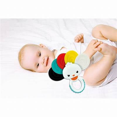 Baby Clementoni Rainbow Peacock Rattle