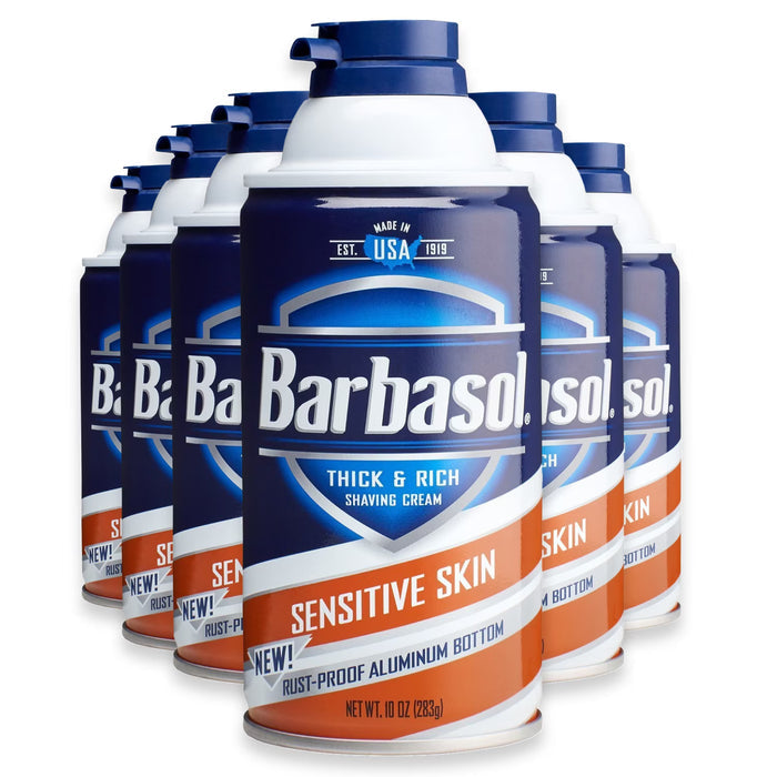 Barbasol Sensitive Skin Men’s Foam Shaving Cream - 10 oz - 6 Pack