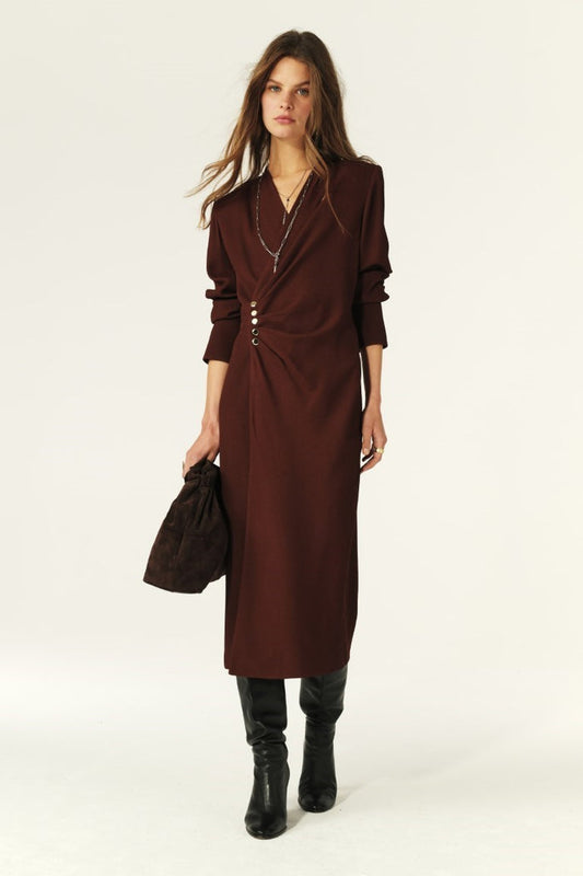 ba&sh Fiji Dress in Chocolate
