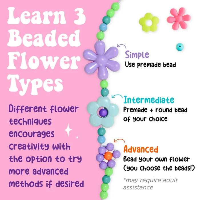 Beaded Flower Bracelets Mini Craft Kit